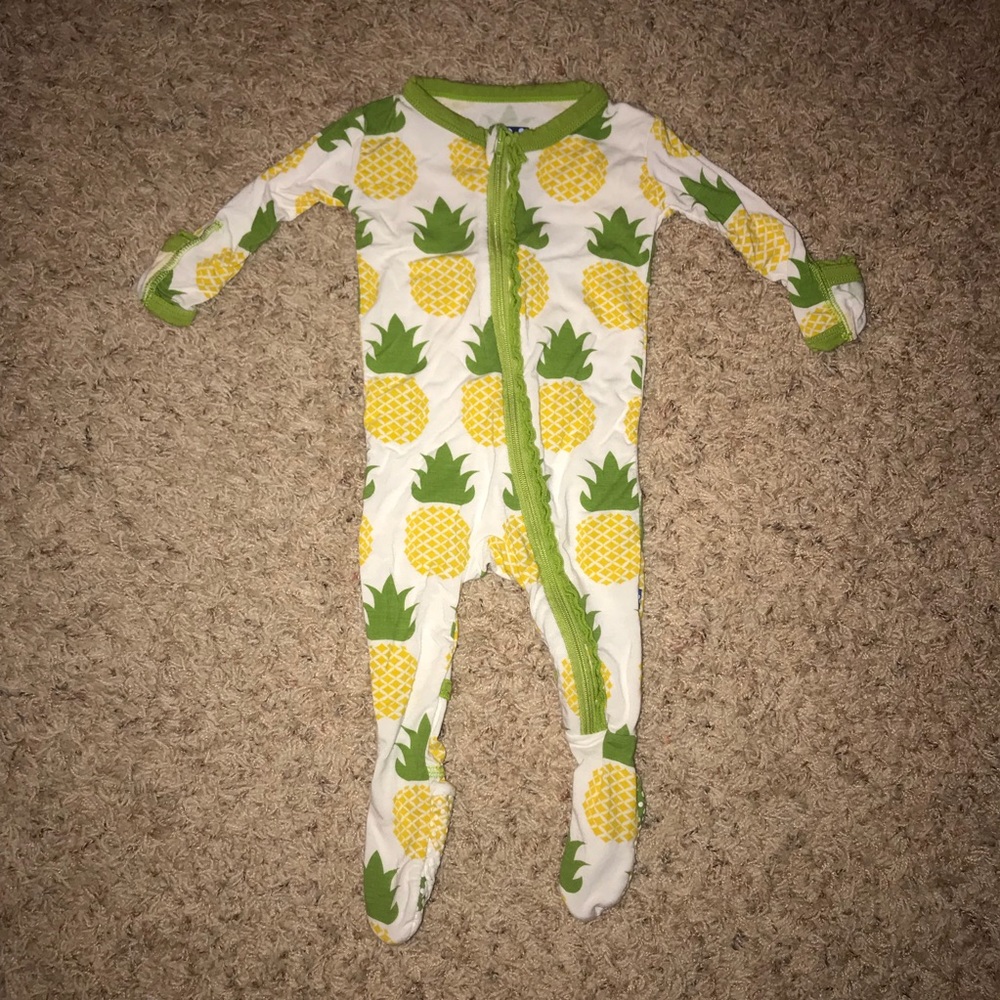 KicKee Pants Pineapple Footed One-Piece 🍍
